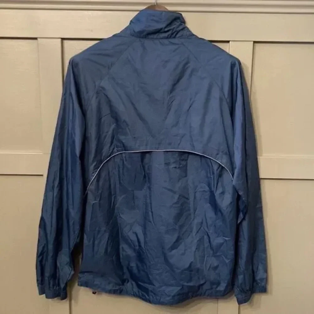 REI Full Zip Up Windbreaker Jacket Outdoor Hiking Navy Blue Mens Size Medium